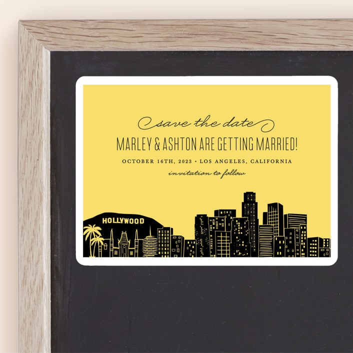 "Big City - Los Angeles" - Save the Dates in Lemondrop by Hooray Creative - Front