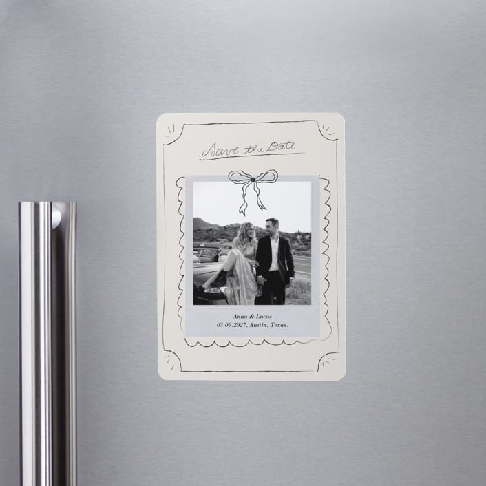 "Easy Lover" - Save the Dates in Cream by Helena Vitto - Front