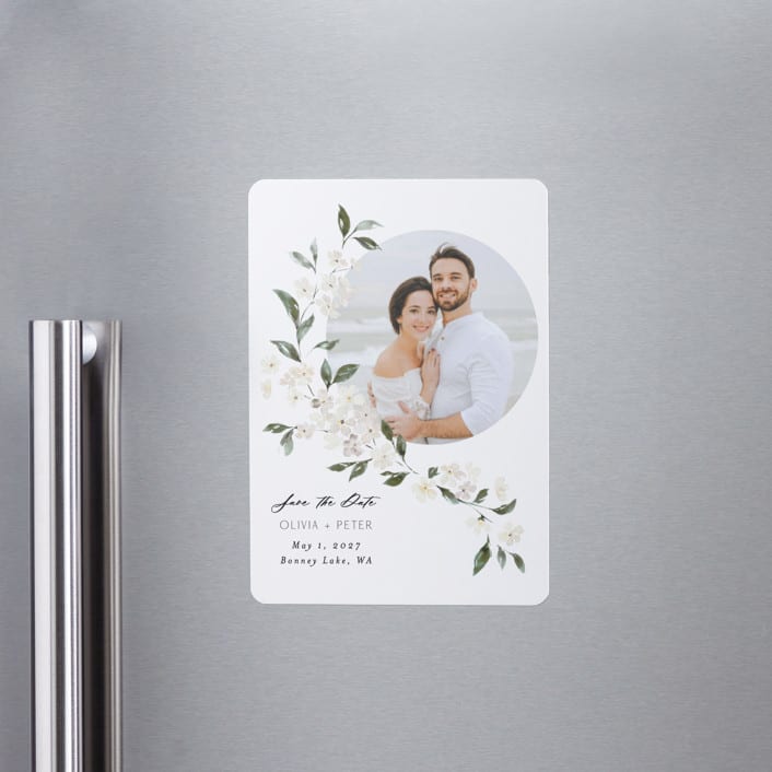 "Sweeping Vine" - Save the Dates in Porcelain by Itsy Belle Studio - Front