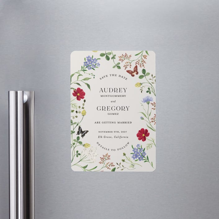 "Wild meadow" - Save the Dates in Elder Flower by Sarah Knight - Front