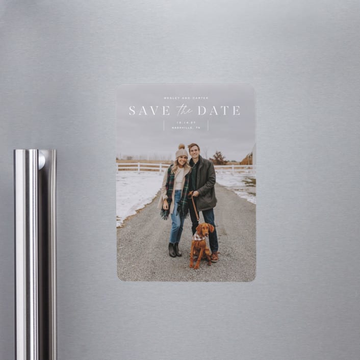 "modern stencil" - Save the Dates in Cloud by Sara Hicks Malone - Front