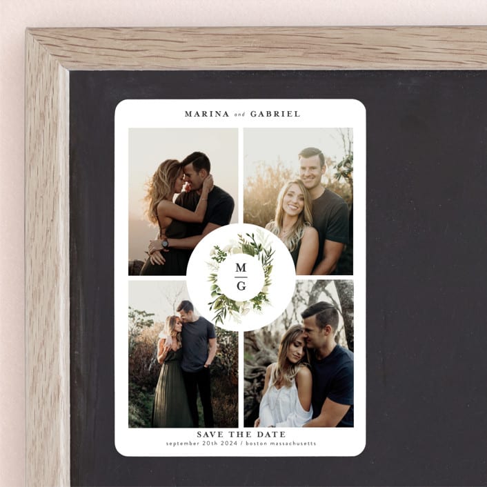 "Enchanted Greenery" - Save the Dates in Frost by Susan Moyal - Front