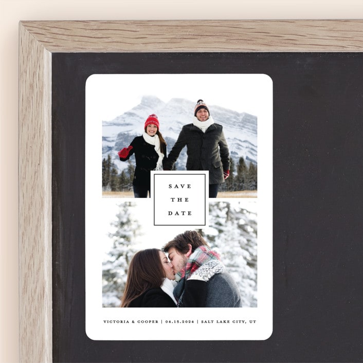 "All In" - Save the Dates in Blanc by Stacey Meacham - Front