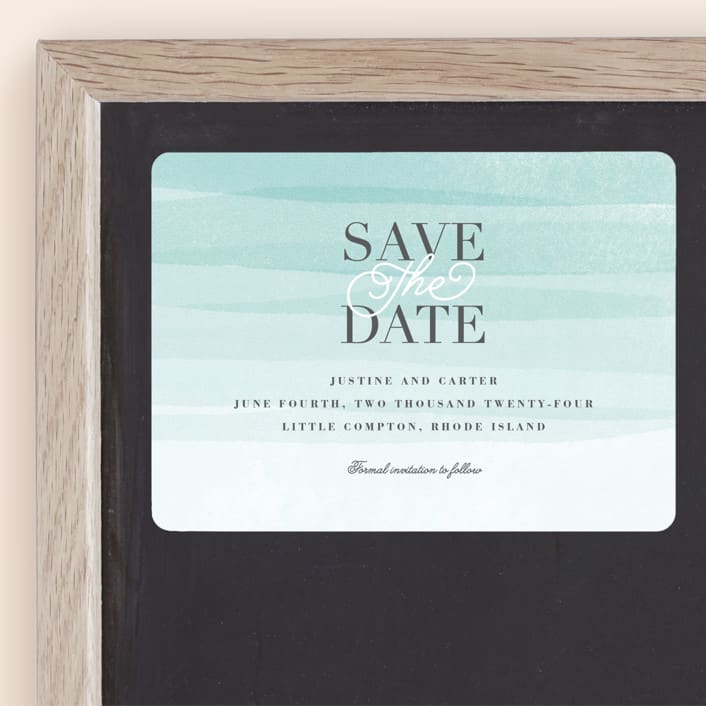 "Old Post Road" - Save the Dates in Sea Salt by Jennifer Wick - Front