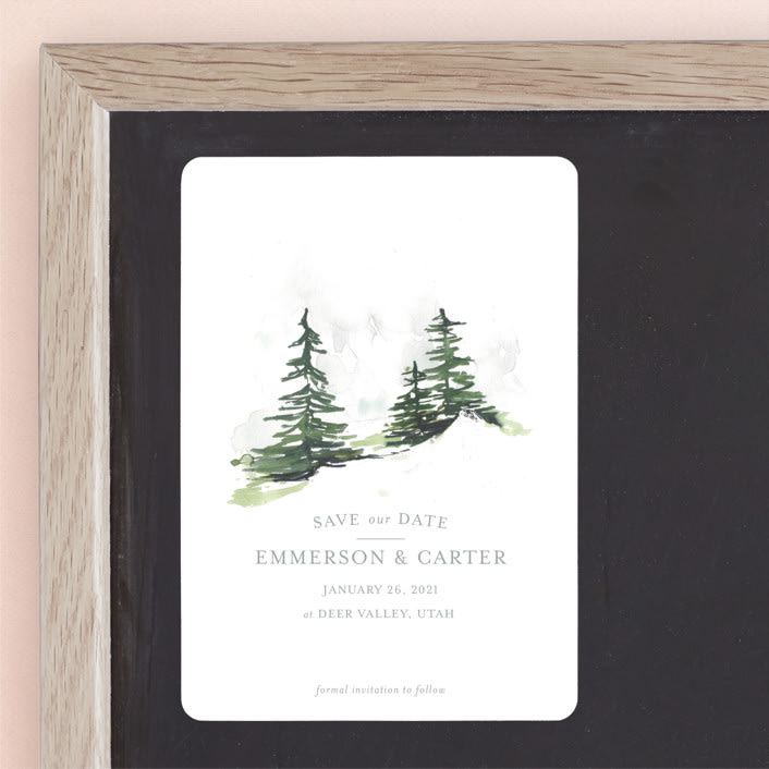 "On the Slopes" - Save the Dates in Fog by Mere Paper - Front