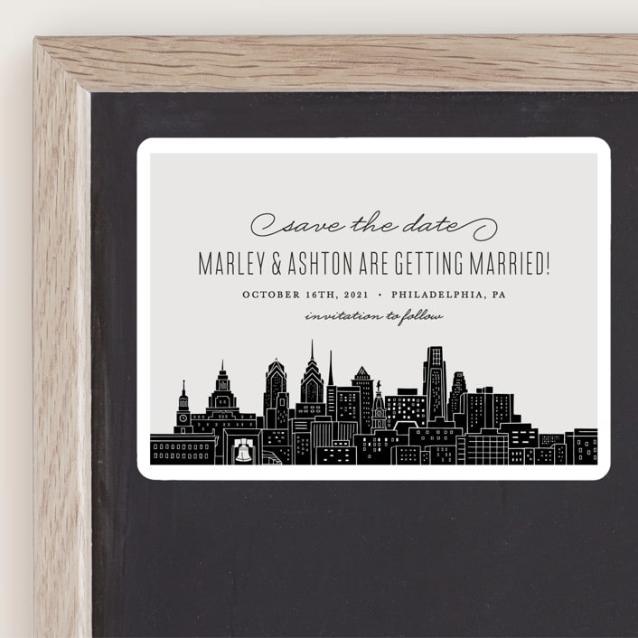 "Big City - Philadelphia" - Save the Dates in Light Taupe by Hooray Creative - Front