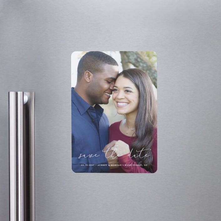 "Etched in love" - Save the Dates in Cloud by Stacey Meacham - Front