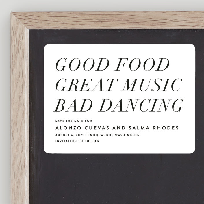 "Bad Dancing" - Save the Dates in Dove by Amy Payne - Front