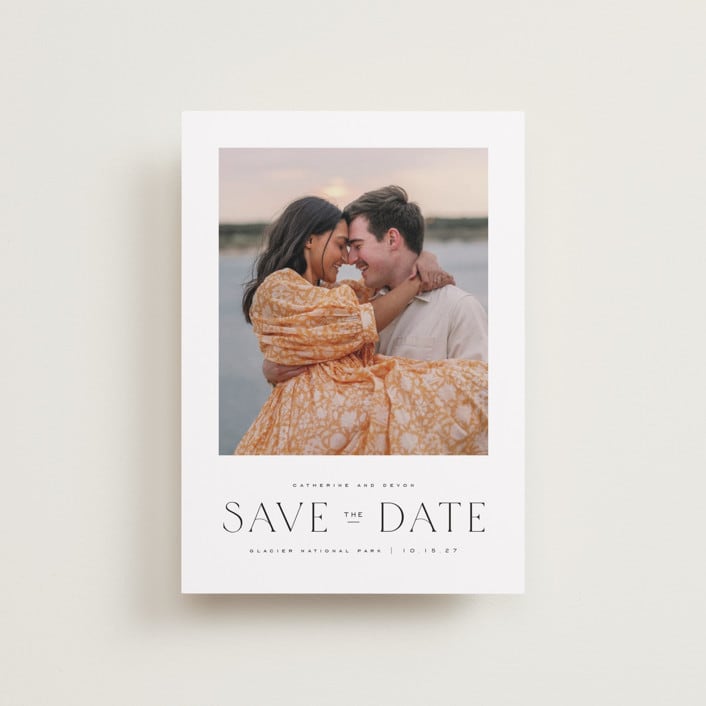 "Glacier" - Save the Dates in Ink by Wildfield Paper Co - Front