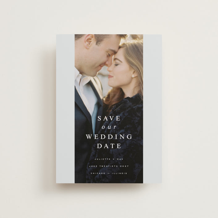 "French Love Story" - Save the Dates in Crystal by Design Lotus - Front