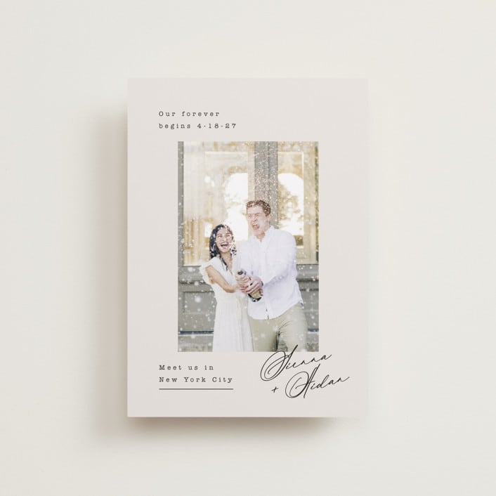 "Our Forever" - Save the Dates in Latte by Kristie Kern - Front