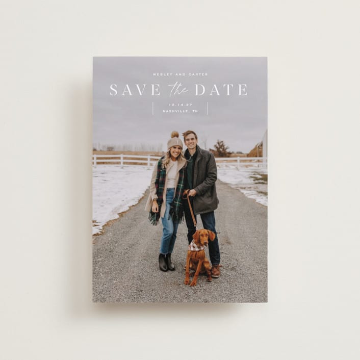 "modern stencil" - Save the Dates in Cloud by Sara Hicks Malone - Front