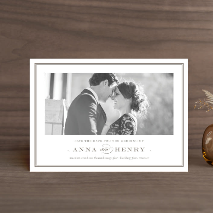 "Field" - Save the Dates in Umber by Megan Davis - Front