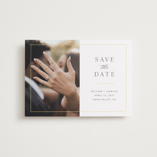 "Classico" - Save the Dates in Cloud by Christie Garcia - Front