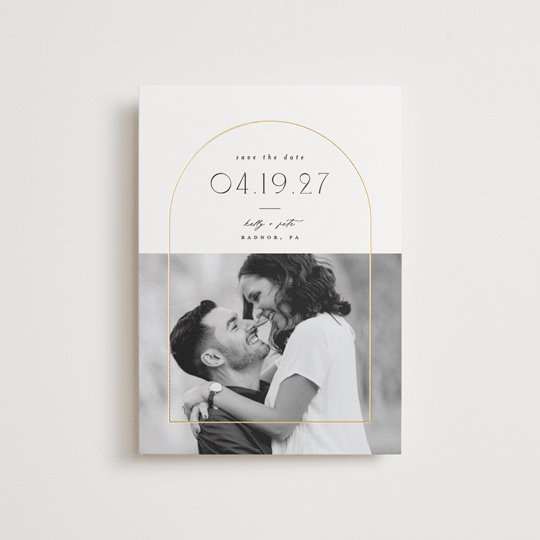 "Inverse" - Save the Dates in Cotton by Everett Paper Goods - Front