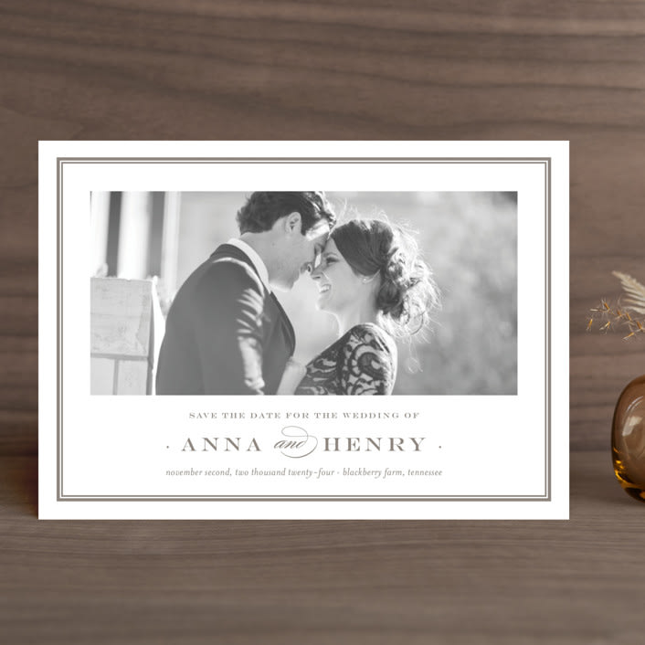 "Field" - Save the Dates in Umber by Megan Davis - Front