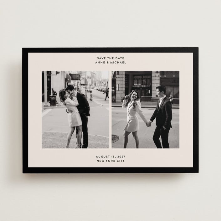 "Borough" - Save the Dates in Tuxedo by Inkblot Design - Front