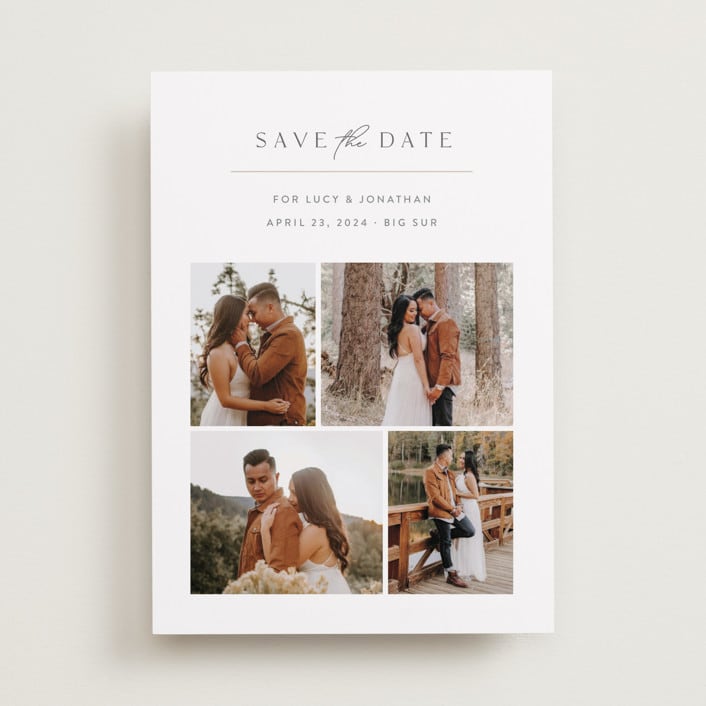 "Lovely Date" - Save the Dates in Linen by Carolyn MacLaren - Front
