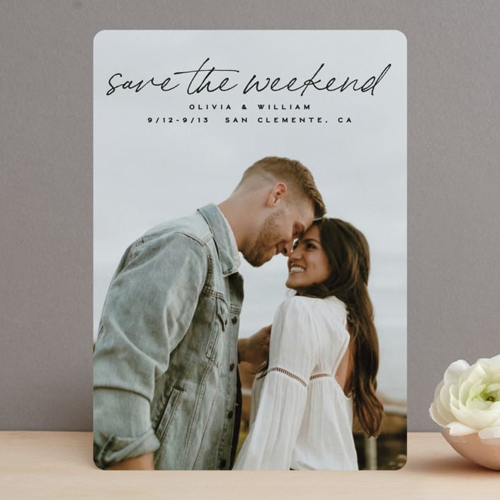 "Weekenders" - Save the Dates in Onyx by Owl and Toad - Front
