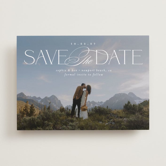 "Novella" - Save the Dates in Pearl by Brooke Chandler - Front