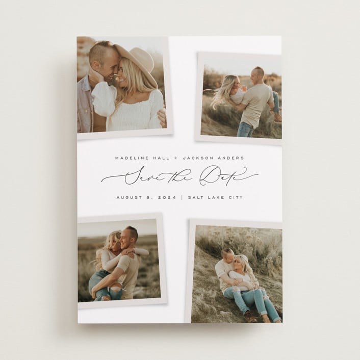 "Gallery Collection" - Save the Dates in Eggshell by Michelle Taylor - Front