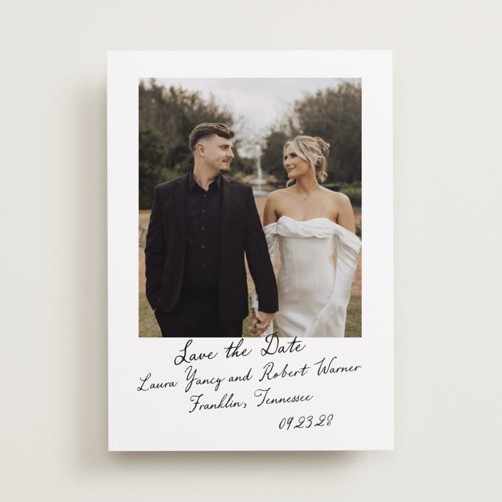 "vintage script" - Save the Dates in Snow by Sara Hicks Malone - Front