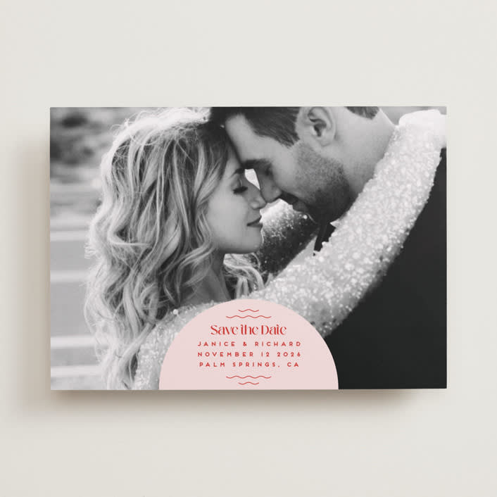 "News!" - Save the Dates in Strawberry by Claudia Orengo - Front