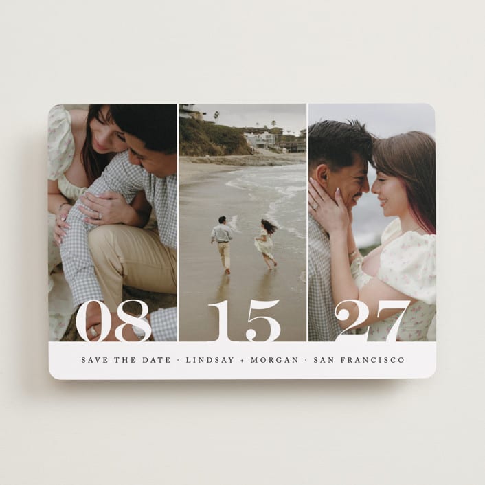 "Trio" - Save the Dates in Noir by Kimberly FitzSimons - Front