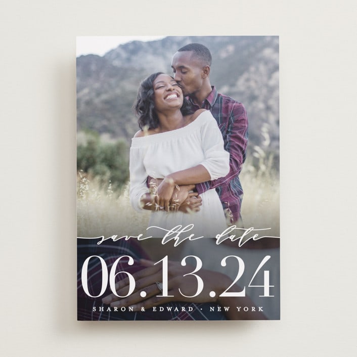 "Geo Lovely" - Save the Dates in Onyx by heythird - Front