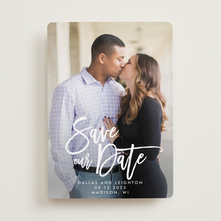 "Scrawled" - Save the Dates in Pearl by Catherine Culvenor - Front