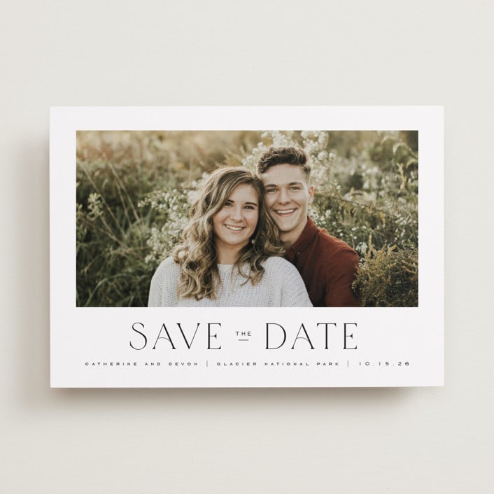 "Glacier" - Save the Dates in Ink by Wildfield Paper Co - Front