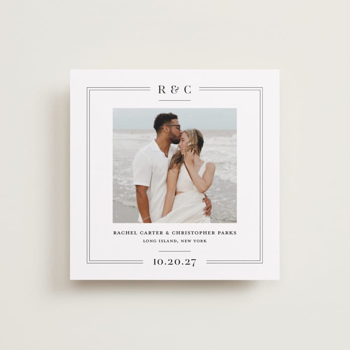 "Alcott" - Save the Dates in Ebony by Meagan Christensen - Front