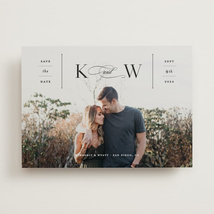 "Romantic Label" - Save the Dates in Ink by Carolyn MacLaren - Front