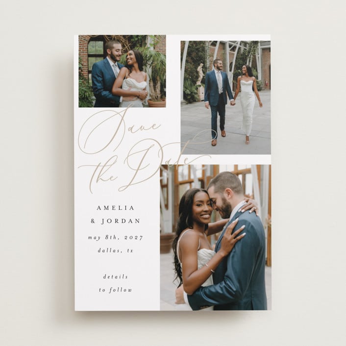 "Whimsy" - Save the Dates in Snow by AK Graphics - Front