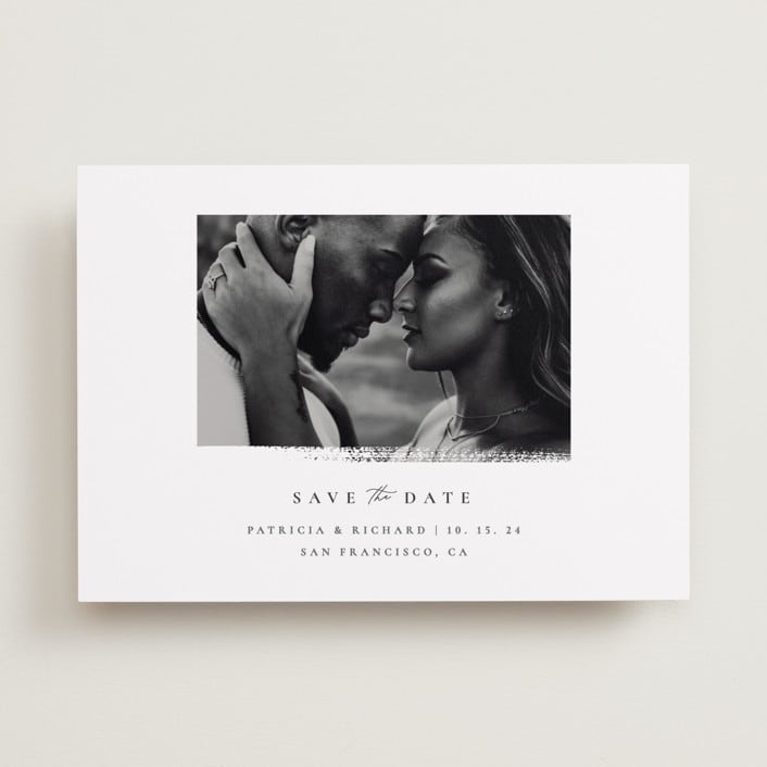 "minimalistic paint stroke" - Save the Dates in Porcelain by Sumak Studio - Front