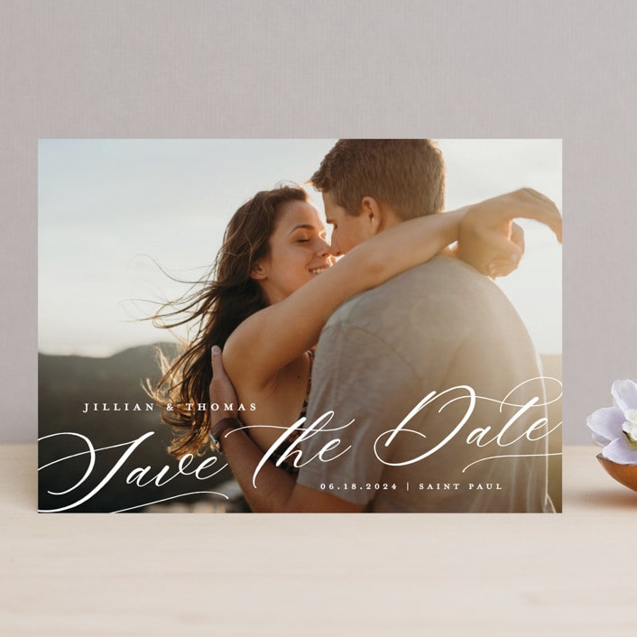 "Slant" - Save the Dates in Snow by Michelle Taylor - Front