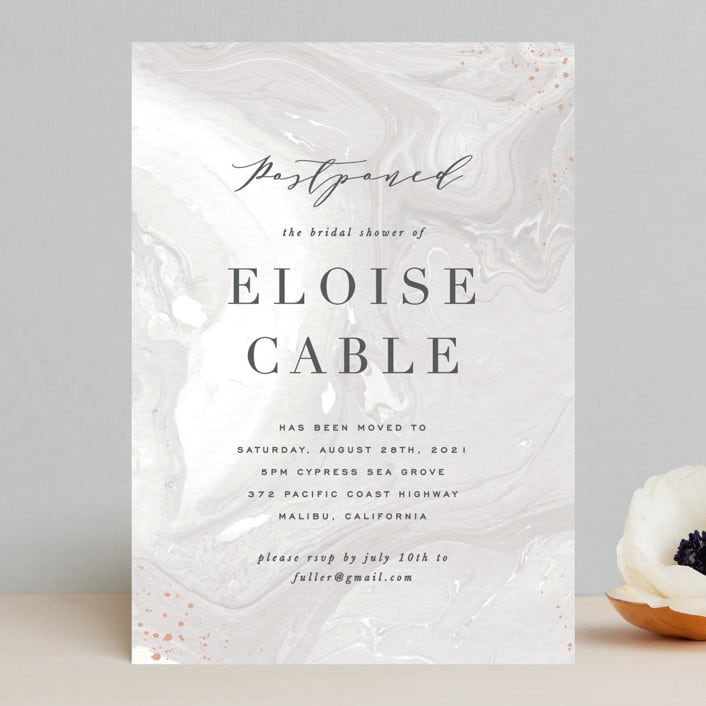 "Moody Marbling" - Save the Dates in Taupe by Hooray Creative - Front