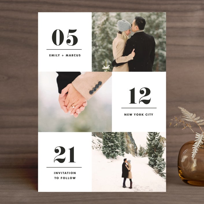 "Love Series" - Save the Dates in Jet by Kimberly FitzSimons - Front