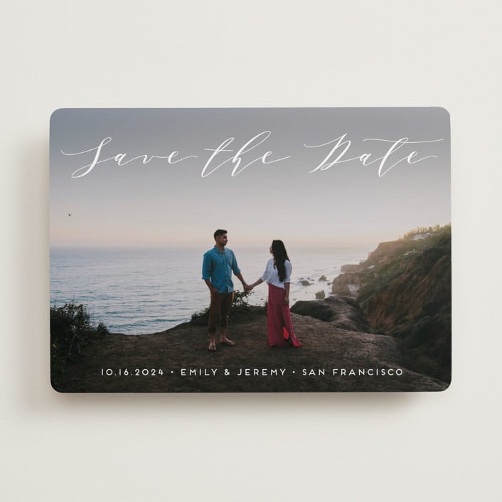 "Modern Elegance" - Save the Dates in Snow by Alexandra Dzh - Front