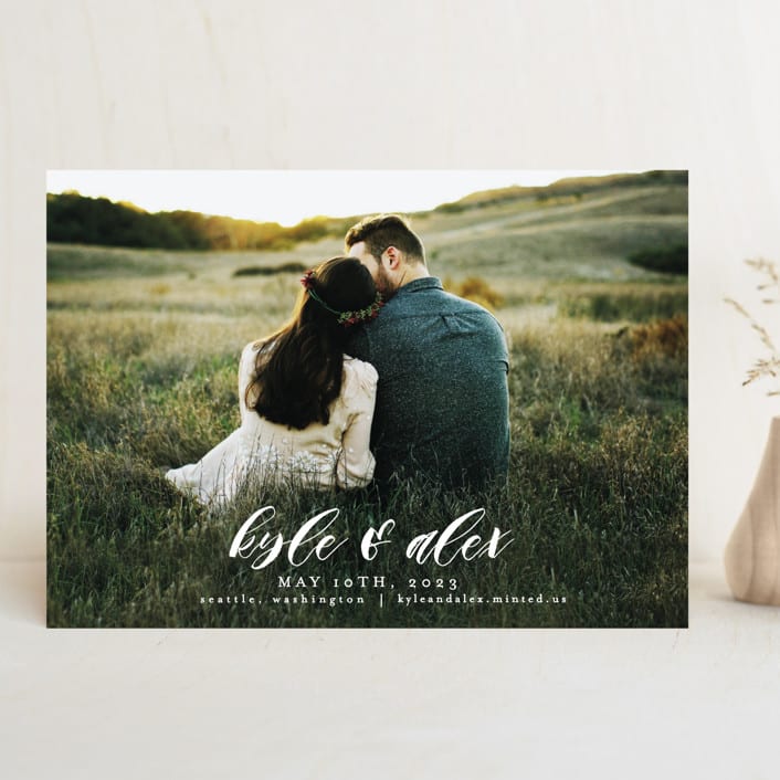 "Harmony" - Save the Dates in Cream by AK Graphics - Front