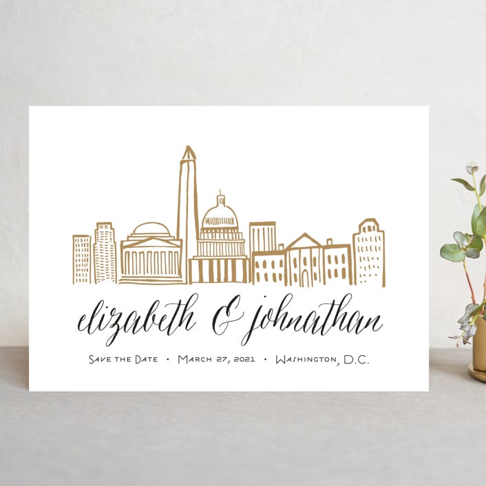 "Skyline - Washington DC" - Save the Dates in Gold Coast by Abby Munn - Front