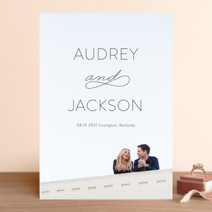 "Forever And" - Save the Dates in Black Tie by Kim Dietrich Elam - Front