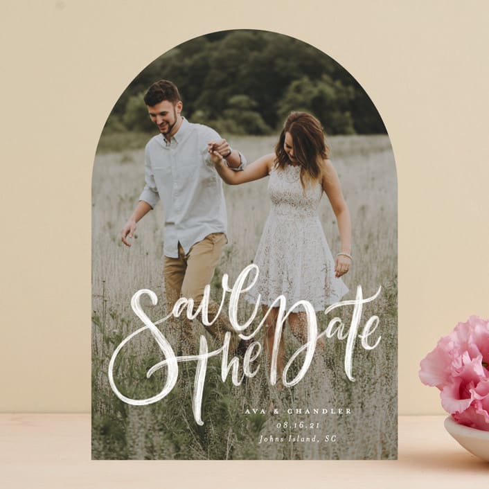 "Summertime Love" - Save the Dates in Cloud by Wildfield Paper Co - Front