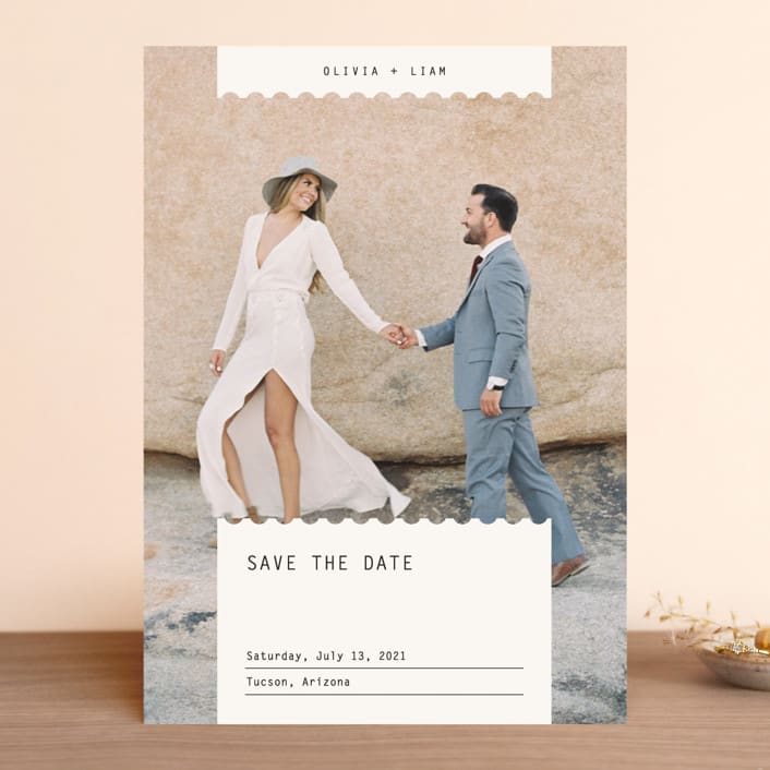"Label" - Save the Dates in Slate by Joyce Pinheiro - Front