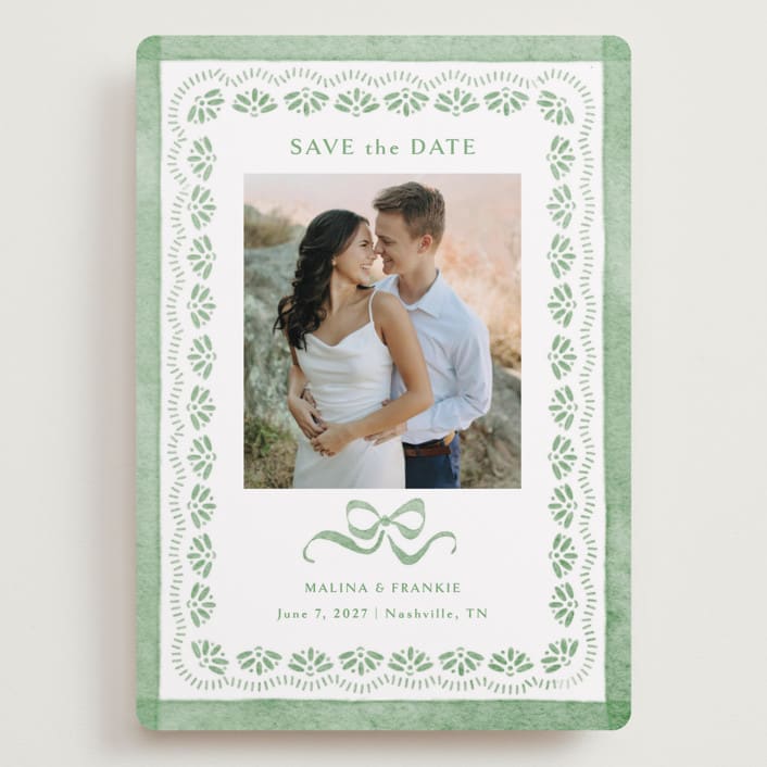 "Charming" - Save the Dates in Meadow by Melanie Kosuge - Front