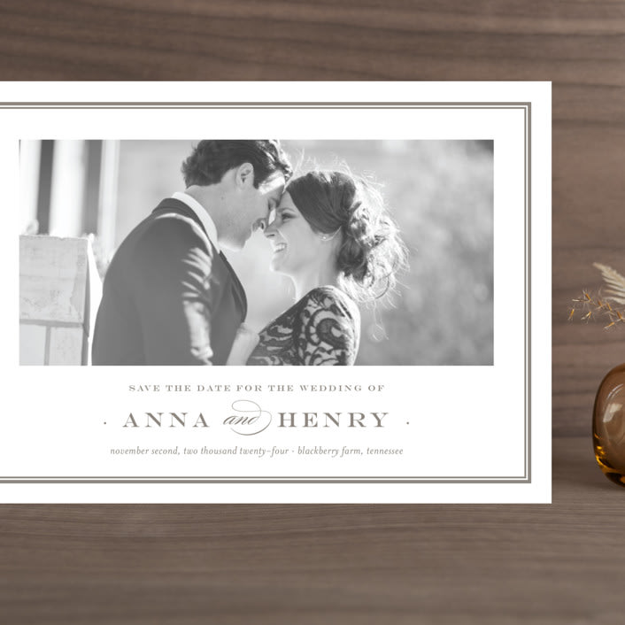 "Field" - Save the Dates in Umber by Megan Davis - Front
