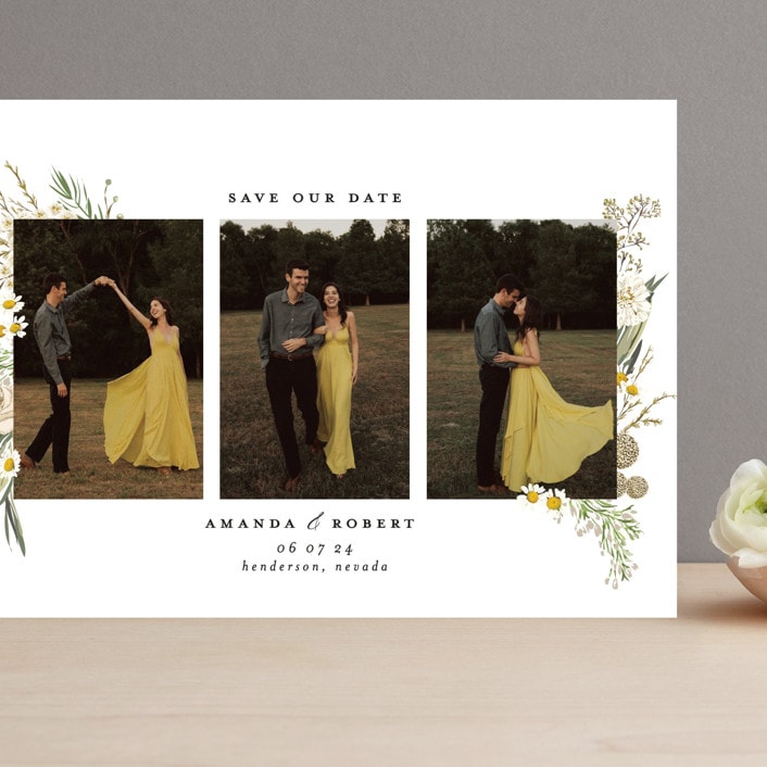 "Organic Florals" - Save the Dates in Porcelain by Susan Moyal - Front