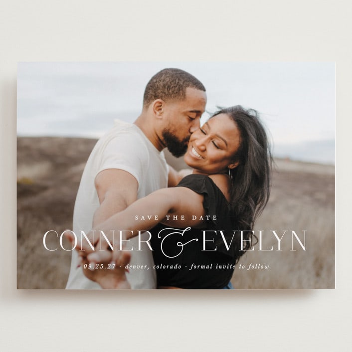"Simple name" - Save the Dates in Pearl by Brooke Chandler - Front