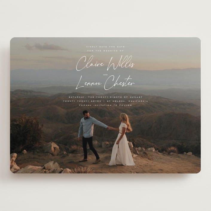 "Full Photo" - Save the Dates in Chiffon by Orasie - Front