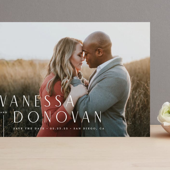 "Chic Names" - Save the Dates in Cloud by Carolyn MacLaren - Front